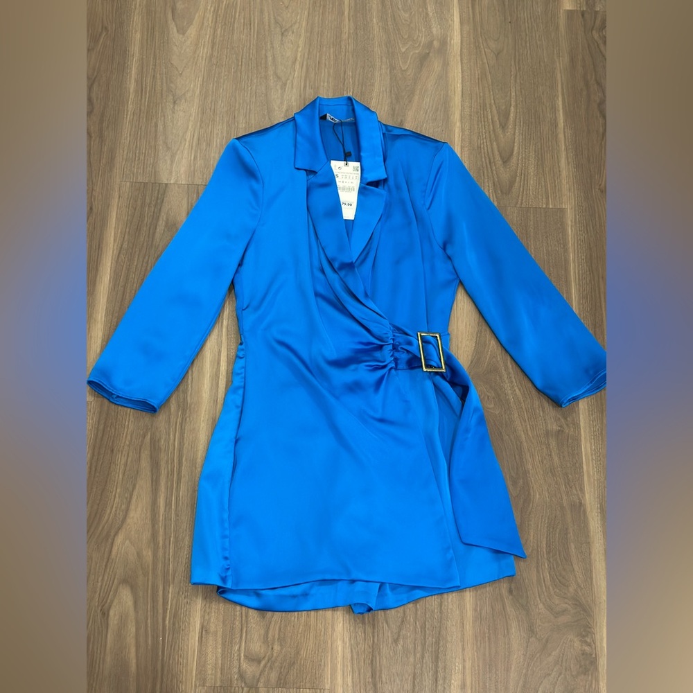 ZARA Satin Jumpsuit Blazer - NWT/Size: S